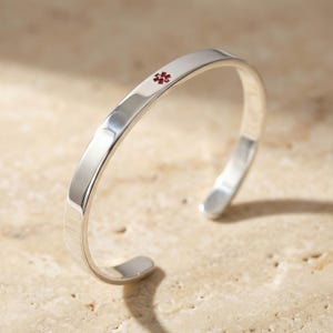 Zilveren Medische ID-Armband: Gegraveerde Medische Waarschuwing