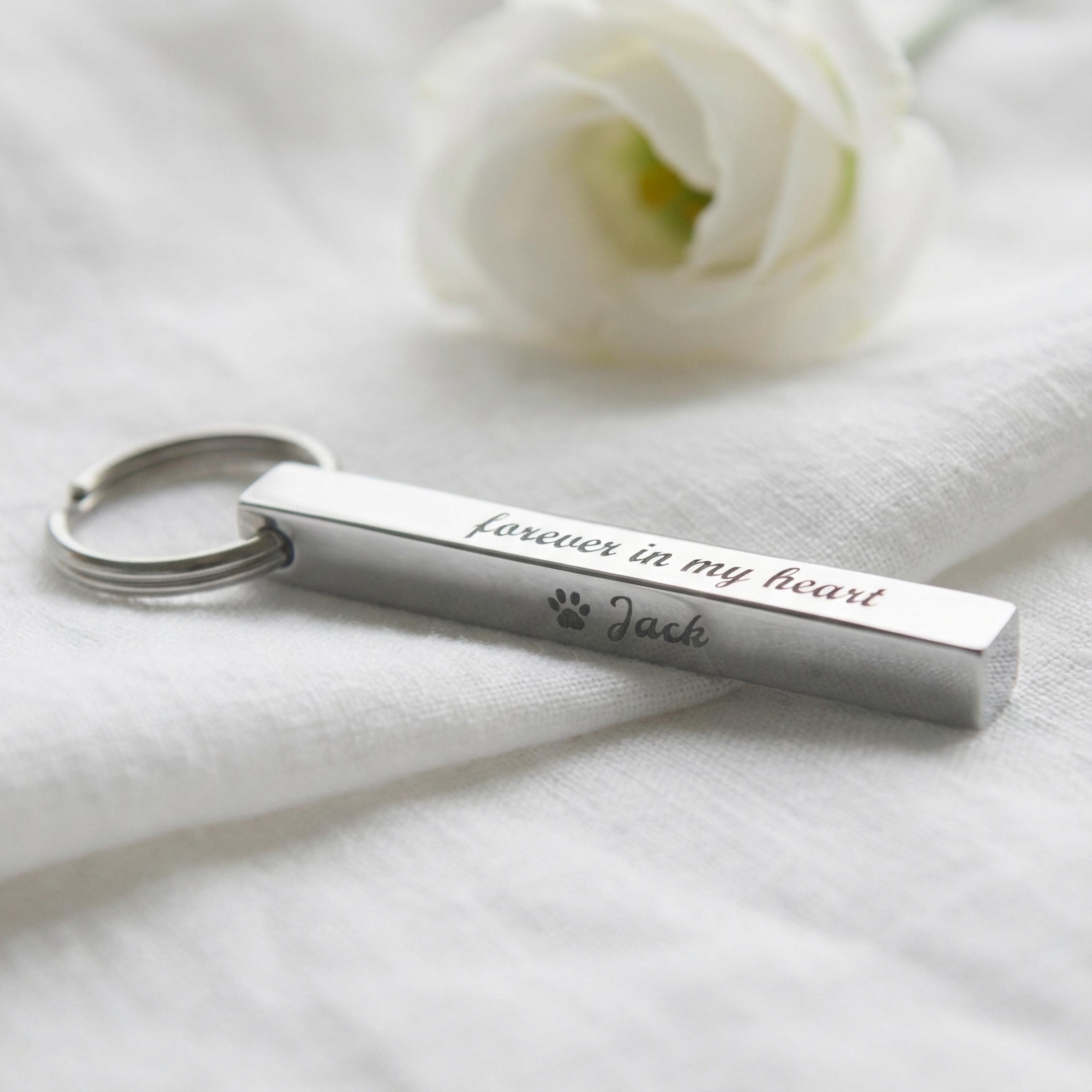 Engraved Bar Keychain: Personalized Stainless Steel Key Chain - Etsy