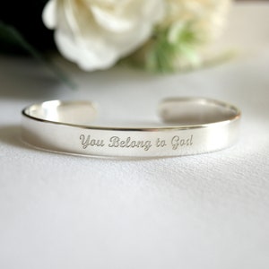 Pulsera de plata de ley, pulsera personalizada, pulsera de puño 925, pulsera grabada para mujeres, hombres, pulsera de escritura a mano, pulsera para novia