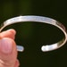 Sterling Silver Bracelet, Personalized Message, Engraved Bracelet, Custom Bracelet, 925 Cuff Bracelet, Engraved Bracelets, Your Handwriting