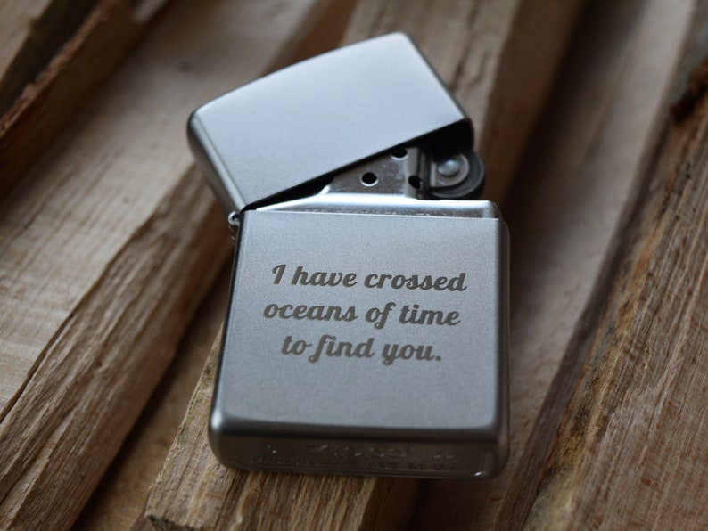 Zippo Lighter, Engraved, Classic Chrome, Satin, Brushed, Black, Matte, Your Text, Logo, Handwriting, Cool, Vintage, Personalized Lighter image 4