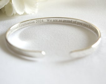 Graduation Gift, Sterling Silver 925 Bracelet, Class of 2023, High School Graduates, Gifts for Grads, She believed she could so she did