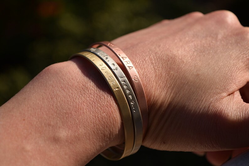 Coordinates Graduation Custom Name Personalized Latitude Longitude Engraved Bracelets SET OF 3 CUFFS Bridesmaid Wedding