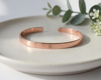 Copper Medical ID Bracelet, Emergency Alert Cuff