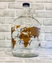 Our Adventure Fund ~ World Map Money Jar Travel Fund - 1 Gallon Glass Jug for Bills and Coins - Unique Gift for Traveler 