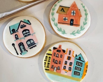 New Home Sugar Cookies, Hand Iced Letterbox Biscuits, Personalised Gift, Housewarming Cookies