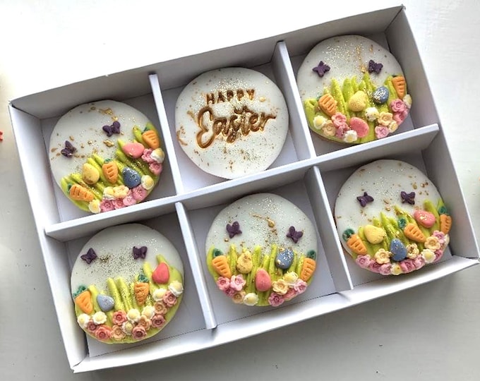 Egg Hunt Easter Biscuits, Hand Iced Letterbox Biscuits, Personalised Gift - Vegan Available