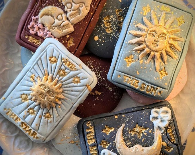 Hand Iced Personalised Tarot Card Letterbox Biscuits Gift Box - Vegan Available