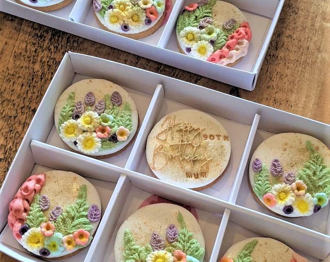 NEW: Hand Iced Biscuit Subscription Gift Box, Letterbox Biscuits delivered to your door every month! Perfect Mothers Day Gift