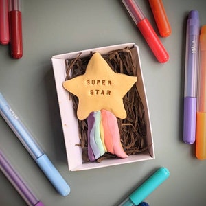 Super star cookies, hand iced letterbox biscuits, personalised gift