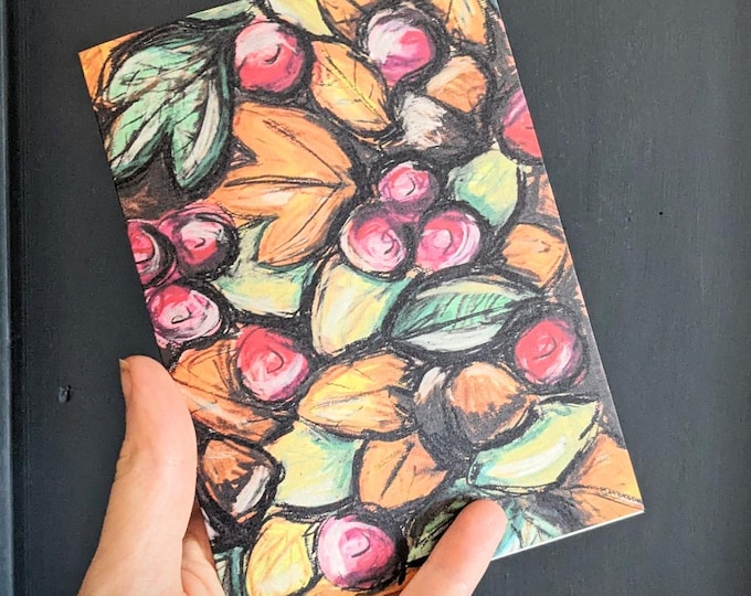Autumn Foliage Greeting Card: Blank Inside, Kraft Envelope