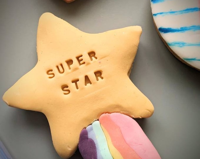 Personalised Super Star hand Iced Biscuit Gift