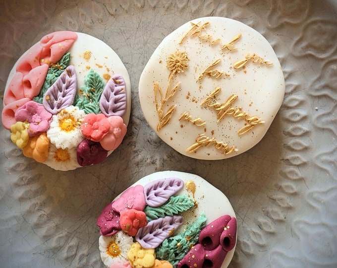 Thanks for Helping Me Grow Wild Flower Teacher Letterbox Biscuit Gift - Vegan Available