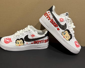 Custom Betty Boop themed Air Force 1 MEN/WOMENS shoes
