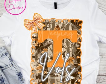 TN VOLS Camo frame PNG, Digital file only