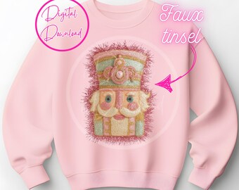Faux tinsel nutcracker PNG file