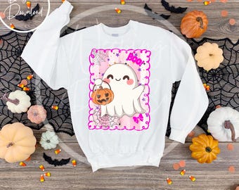 Boo pink ghost preppy