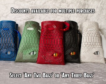 Dice bag, dragon skin, dragon eye, DnD, Dungeons and Dragons, d20, dicebag, critical roll, rpg, stranger things, D&D dice bag