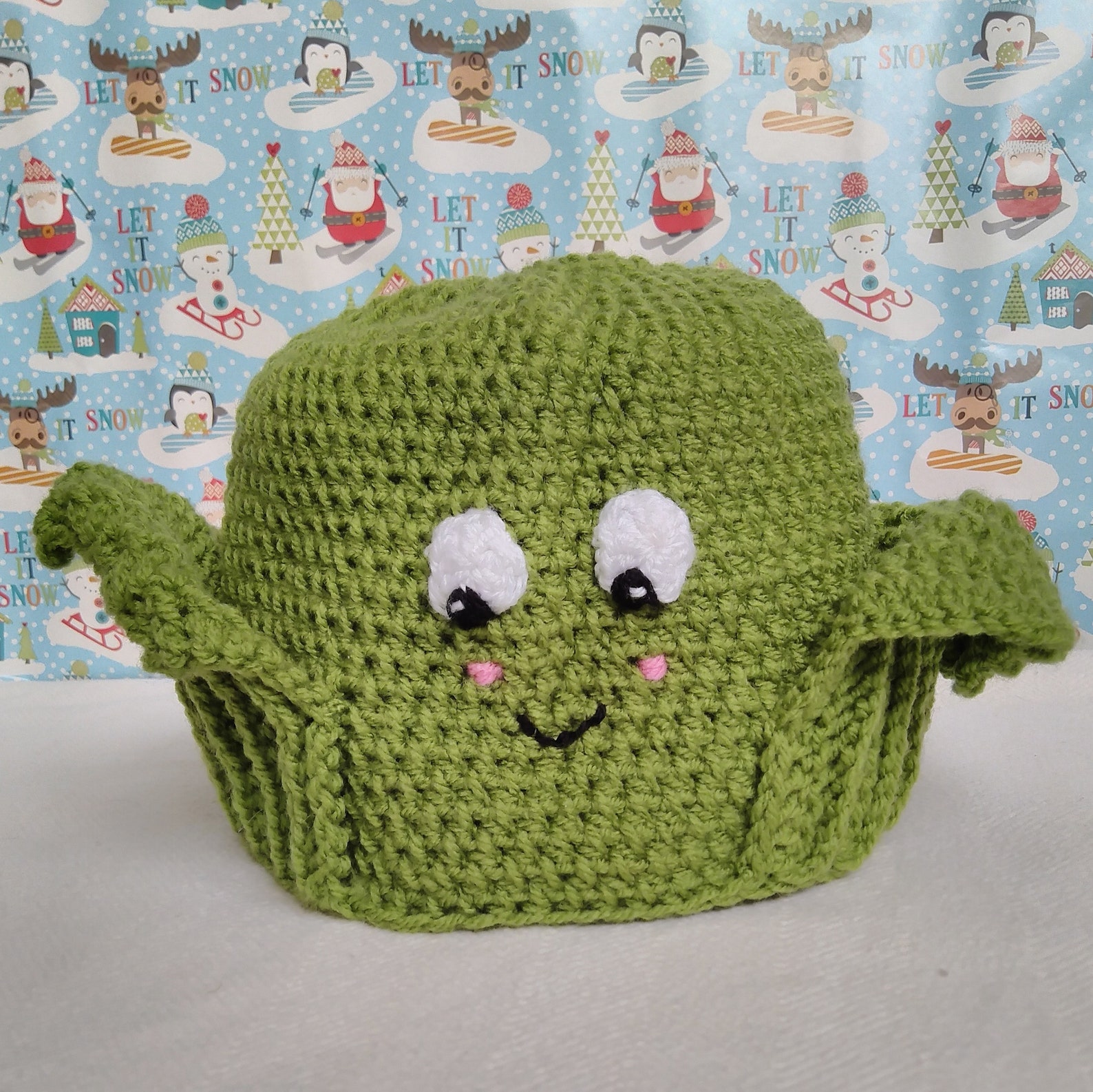Brussel Sprout Crochet Beanie Sprout Hat Women Girls Boys Etsy