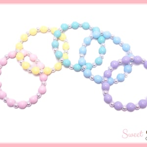 Bubblegum Armband - Kawaii Fairy Kei und Sweet Lolita Modeschmuck - Perle und Pastel Gumball Beads - 5 Farben
