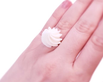 Sahne Topping Ring - Kawaii Sweet Lolita Mode Dessert Schmuck