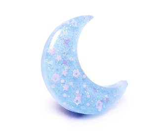 Celestial Angel ~ Crescent Moon Hair Clip - Kawaii Fairy Kei and Sweet Lolita Fashion Jewelry Accessory - 4 colors