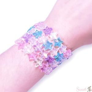 Shimmering Star Stretch Bracelet - Kawaii Sweet Lolita Fairy Kei Fashion Jewelry Accessory
