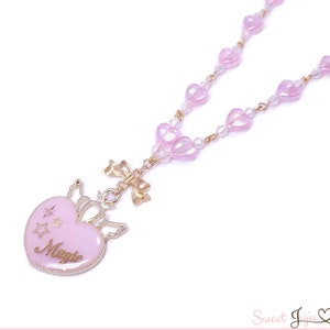 Magic Heart Necklace - Magical Girl Mahou Shoujo Inspired Kawaii Sweet Lolita Fashion Jewelry - 4 Colors