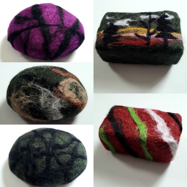 Felted Wool Soap Bars