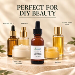 Tocopherol T-50 Vitamin E Oil - Pure & Natural Antioxidant, Skin, Hair Care, Moisturizer image 5