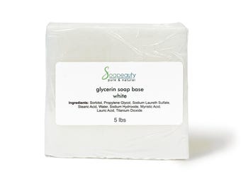 WHITE glycerin melt and pour SOAP BASE natural 5 lbs