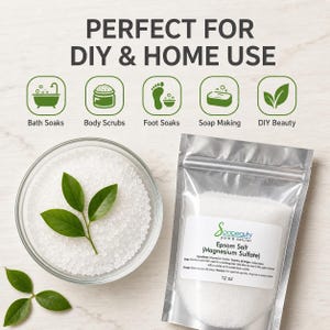 EPSOM SALT (Magnesium Sulfate) 100% pure natural USP grade immagine 4