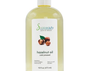 HAZELNUT OIL 16 OZ 100% pure natural cold pressed carrier oil