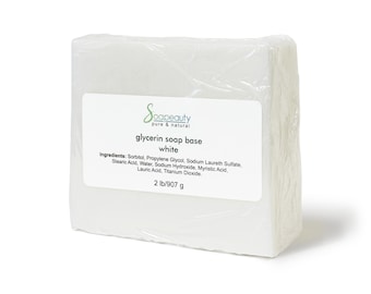 WHITE glycerin melt and pour SOAP BASE natural