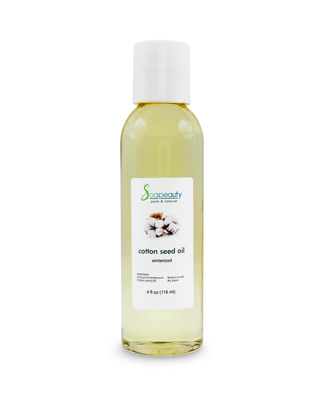 H&B Oils Center Organic Cold Pressed Cotton Seed Carrier Oil – 2 Oz To 7 Lb