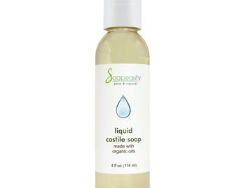 Liquid Castile Soap - Made with Organic Oils by Soapeauty