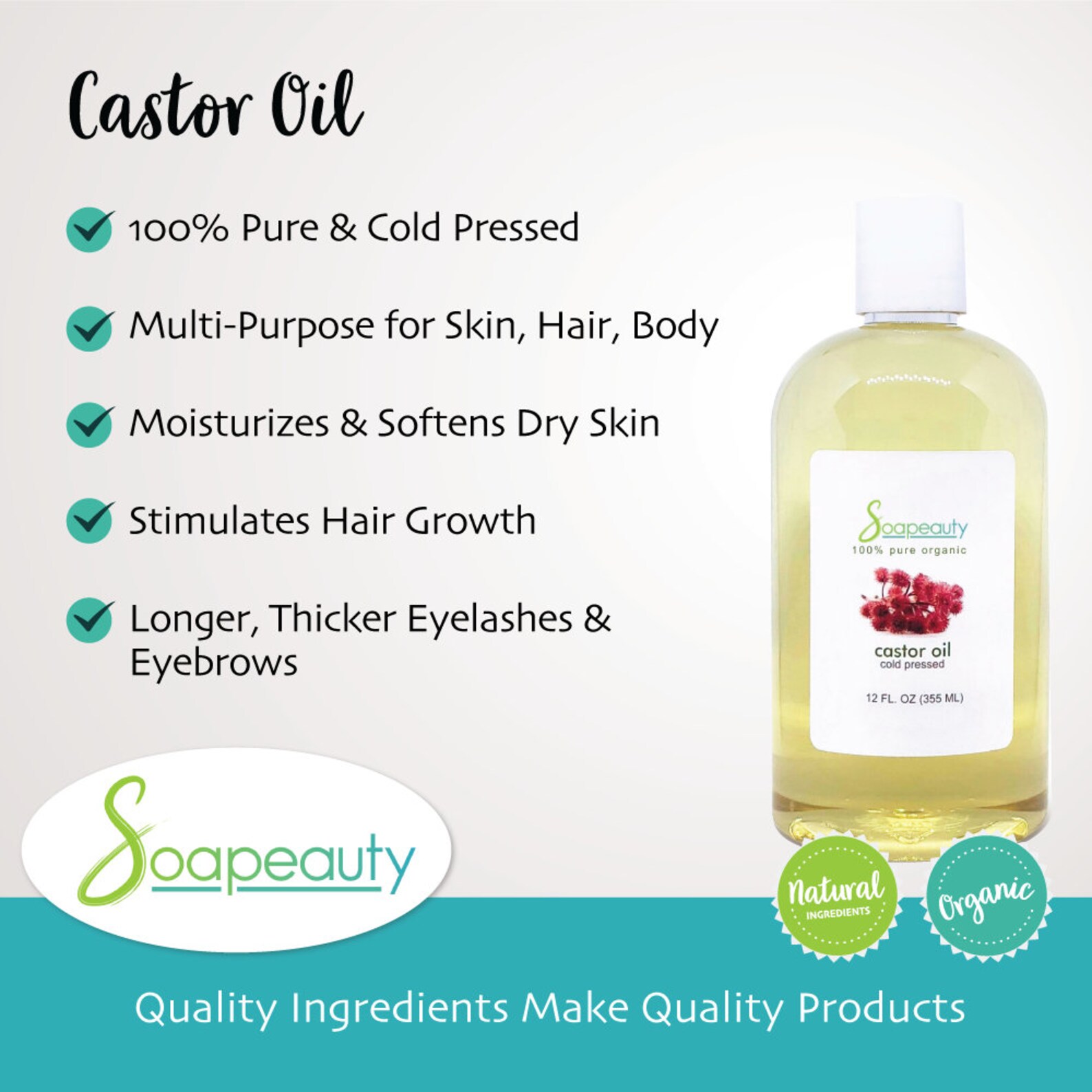 CASTOR OIL USP Grade 100% Pure Natural Organic Cold Pressed 7 - Etsy