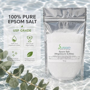EPSOM SALT (Magnesium Sulfate) 100% pure natural USP grade immagine 2