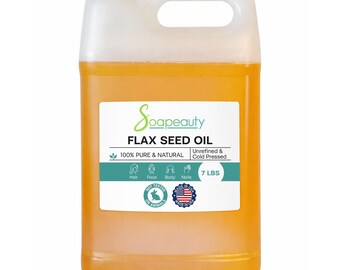 FLAX SEED OIL natural carrier virgin cold pressed pure 7 lbs