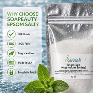 EPSOM SALT (Magnesium Sulfate) 100% pure natural USP grade immagine 5