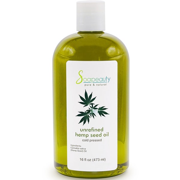HEMP SEED OIL unrefined carrier cold pressed 100% pure natural 16 oz