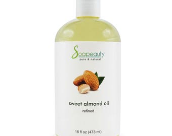 SWEET ALMOND carrier OIL cold pressed 100% pure natural 16 fl oz