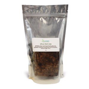 AFRICAN BLACK SOAP raw ghana unrefined grade a by GreenBeauty image 3