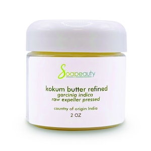 KOKUM BUTTER RAW Premium 100% Pure Cold Pressed Natural Skin Hair Body