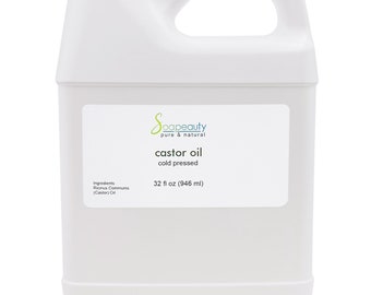 CASTOR OIL USP Grade Natural Carrier Cold Pressed Pure Hexane Free 32 oz