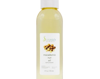 Macadamia Nut Oil Cold Pressed 100% Pure & Natural by Soapeauty