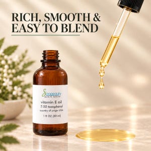 Tocopherol T-50 Vitamin E Oil - Pure & Natural Antioxidant, Skin, Hair Care, Moisturizer image 4