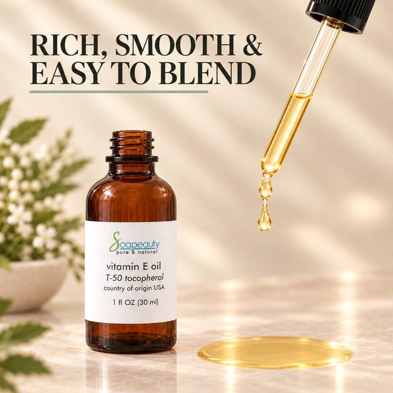 Tocopherol T-50 Vitamin E Oil - Pure & Natural Antioxidant, Skin, Hair Care, Moisturizer image 4