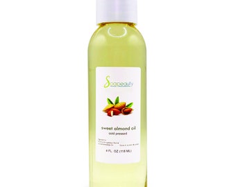 SWEET ALMOND carrier cold pressed refined natural 100% pure