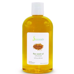 FLAX SEED OIL natural carrier virgin cold pressed pure 12 oz